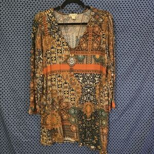 Bohemian Print Women's Top - Multicolor